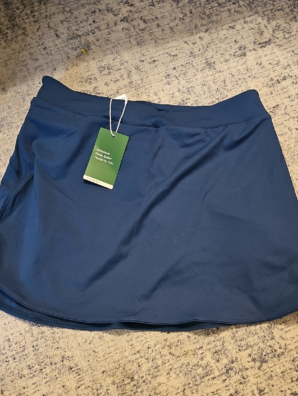 HALARA Teal Tennis Skort w/ Rounded Hemline and  Elastic Waistband